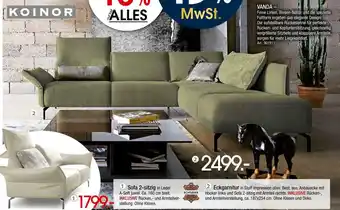 Zurbrüggen Koinor eckgarnitur oder sofa 2-sitzig vanda Angebot