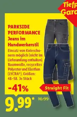 Lidl PARKSIDE PERFORMANCE Jeans im Handwerkerstil Angebot
