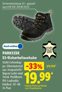 Lidl PARKSIDE S3-Sicherheitsschuhe Angebot