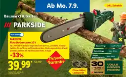 Lidl PARKSIDE Akku-Hochentaster 20 V Angebot