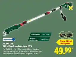 Lidl PARKSIDE Akku-Teleskop-Atschere 20 V Angebot