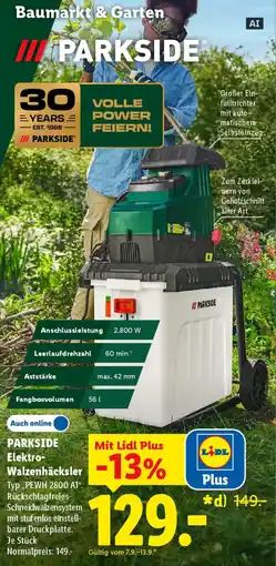 Lidl PARKSIDE Elektro-Walzenhäcksler Angebot