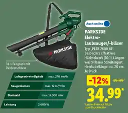 Lidl PARKSIDE Elektro-Laubsauger/-bläser Angebot