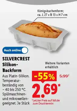Lidl SILVERCREST Silikon-Backform Angebot