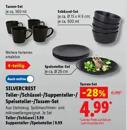 Lidl SILVERCREST Teller-/Schüssel-/Suppenteller-/Speiseteller-/Tassen-Set Angebot