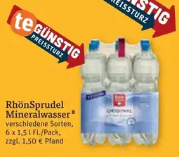 tegut RhönSprudel Mineralwasser Angebot
