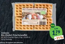 tegut Aldente Bio-Dinkel-Frischeiwaffel Angebot