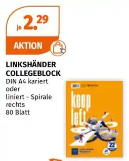 Müller LINKSHÄNDER COLLEGEBLOCK Angebot
