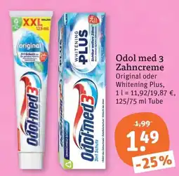 tegut Odol med 3 Zahncreme Angebot