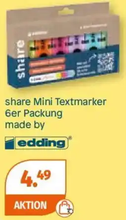 Müller edding share Mini Textmarker Angebot