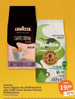 tegut Lavazza Tierra Organic Bio-Kaffeebohnen Angebot