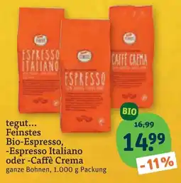 tegut tegut... Bio-Espresso Angebot