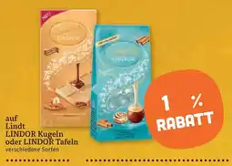 tegut Lindt LINDOR Kugeln oder LINDOR Tafeln Angebot