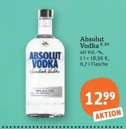 tegut Absolut Vodka Angebot