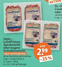 tegut LandPrimus Speckwürfel Angebot