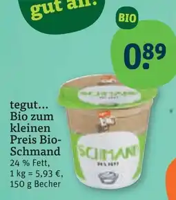 tegut Bio Schmand Angebot