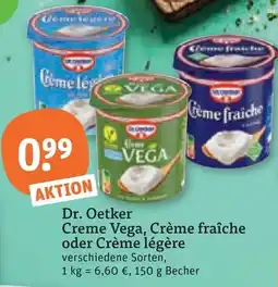 tegut Dr. Oetker Creme Vega, Crème fraîche oder Crème légère Angebot