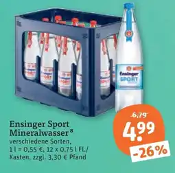 tegut Ensinger Sport Mineralwasser Angebot