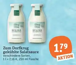 tegut Zum Dorfkrug gekühlte Salatsauce Angebot