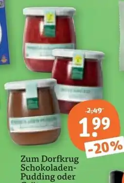 tegut Zum Dorfkrug Schokoladen-Pudding Angebot