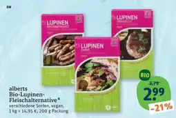 tegut alberts Bio-Lupinen-Fleischalternative Angebot