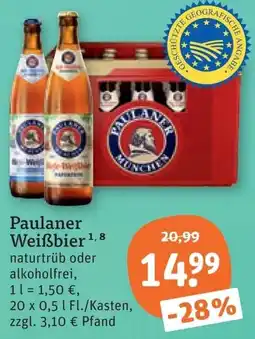 tegut Paulaner Weissbier Angebot