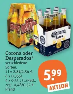 tegut Corona oder Desperados Angebot