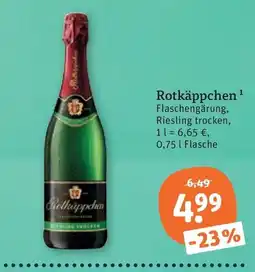 tegut Rotkäppchen Flaschengärung, Riesling trocken Angebot