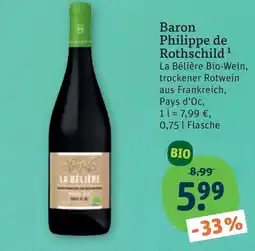 tegut Baron Philippe de Rothschild La Bélière Bio-Wein Angebot