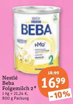 tegut Nestlé Beba Folgemilch 2 Angebot