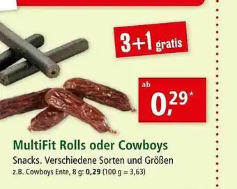 Fressnapf Multifit Rolls Oder Cowboys Angebot