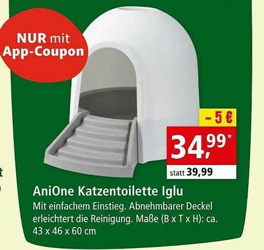 Anione Katzentoilette Iglu Angebot bei Fressnapf