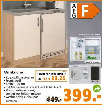 Globus Baumarkt Miniküche Angebot