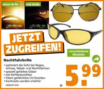 Globus Baumarkt Nachtfahrbrille Angebot