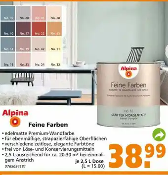 Globus Baumarkt Alpina Feine Farben Angebot