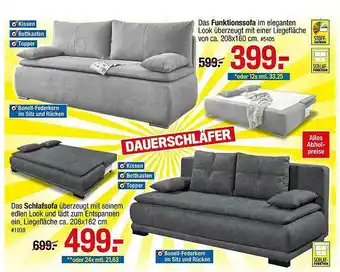 Möbelpiraten Funktionssofa Schlafsofa Angebot
