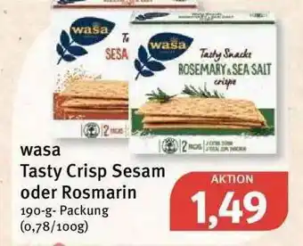 Feneberg Wasa Tasty Crisp Sesam Oder Rosmarin Angebot