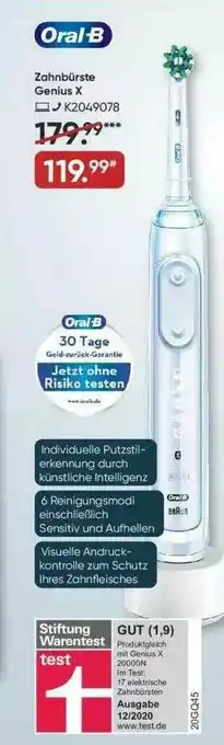 Galeria Oral-b Zahnbürste Genius X Angebot