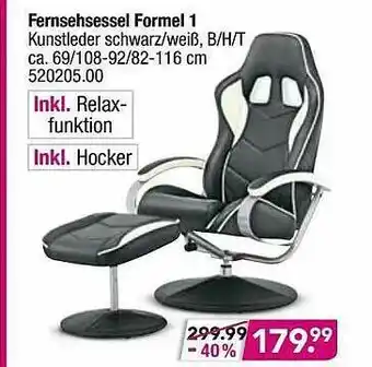 Möbel Boss Fernsehsessel Formel 1 Angebot