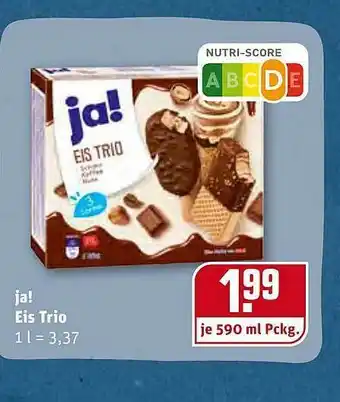 REWE Kaufpark Ja! Eis Trio Angebot