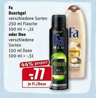 REWE Kaufpark Fa Duschgel Oder Deo Angebot