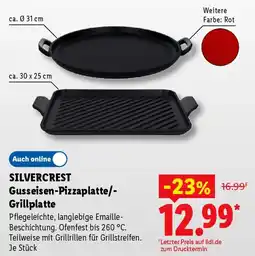 Lidl SILVERCREST Gusseisen-Pizzaplatte/Grillplatte Angebot