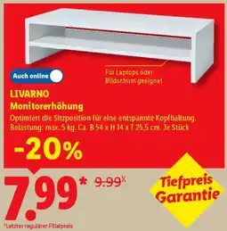 Lidl LIVARNO Monitorerhöhung Angebot