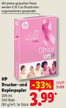 Lidl HP Drucker und Kopierpapier Angebot