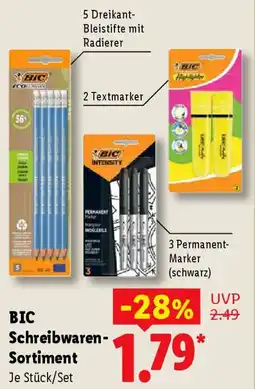 Lidl BIC Schreibwaren Sortiment Angebot