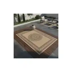 Netto Marken-Discount Outdoorteppich KASBERG, im Vintage-Stil, aus Polypropylen, Schwarz, 280 x 370 cm Angebot