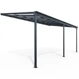 Netto Marken-Discount HOME DELUXE Terrassenüberdachung SOLIS - 557 / 564 x 303 / 300 x 278 / 226 cm Grau Angebot
