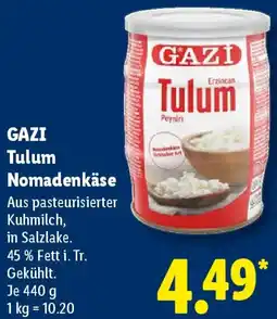 Lidl GAZI Tulum Nomadenkäse Angebot