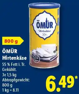 Lidl ÖMÜR Hirtenkäse Angebot