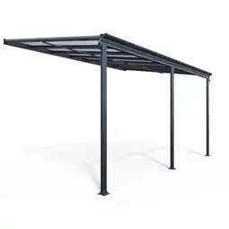Netto Marken-Discount HOME DELUXE Terrassenüberdachung SOLIS - 435 / 442 x 300 / 303 x 278 / 226 cm Grau Angebot